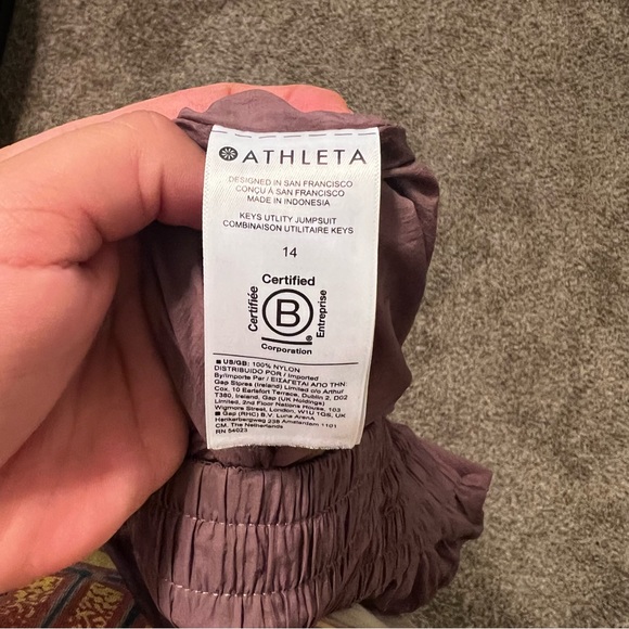 Athleta keys utility jumpsuit size 14 - Picture 7 of 10